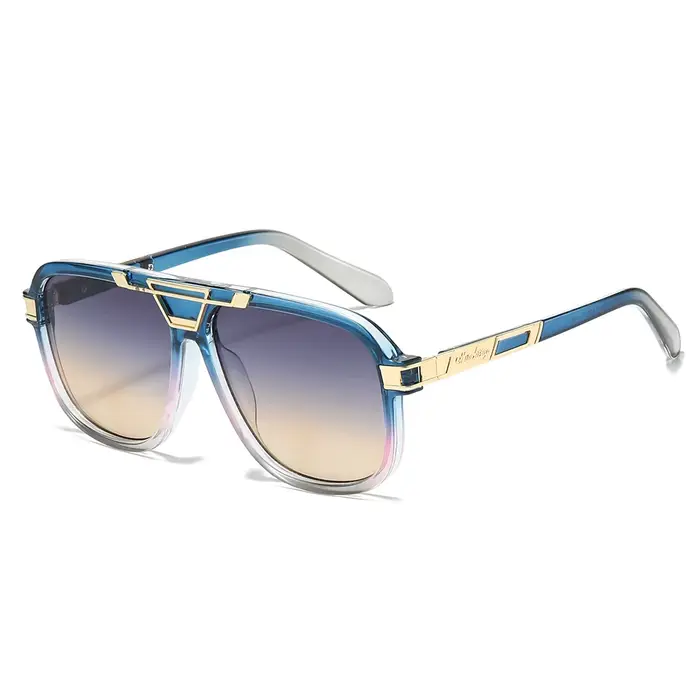 Lunettes de soleil aviateur vintage pour hommes, double pont, style carré classique, pour la conduit