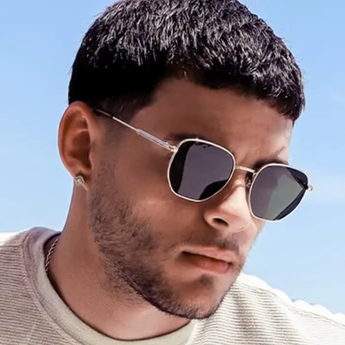 ZENOTTIC – lunettes de soleil polarisées hexagonales rétro pour hommes et femmes, monture métallique