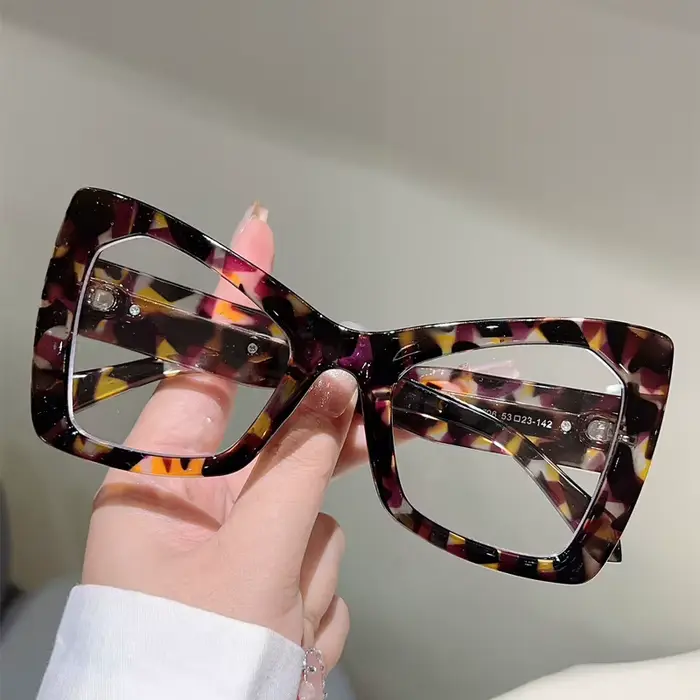 KAMMPT surdimensionné en forme de papillon lunettes femmes 2025 nouvelle mode bleu lumière bloquant montures optiques