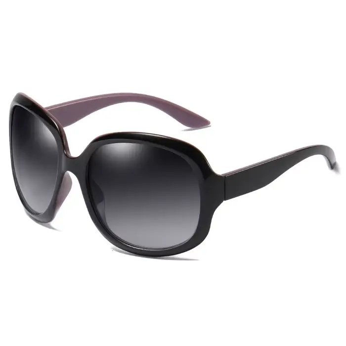 FUQIAN marque Design élégant polarisé surdimensionné rond lunettes de soleil femmes Simple mode gran