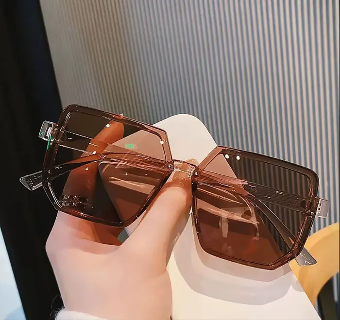 Lunettes de soleil Vintage à grande monture pour femmes et hommes, carrées de marque, rétro, lunette