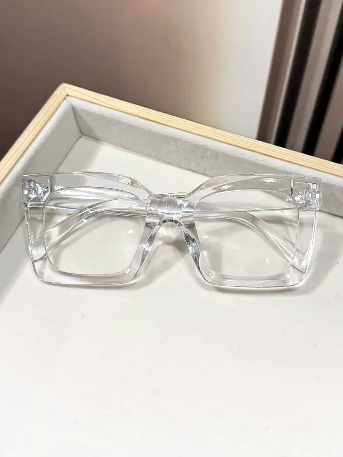 Lunettes de couleur écaille de tortue pour femmes, monture carrée, lentille transparente, Style clas