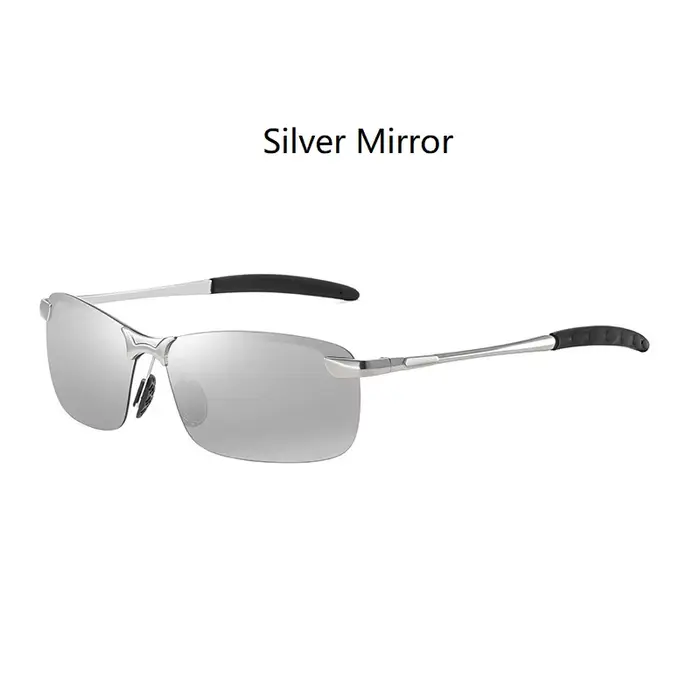 Lunettes de soleil polarisées classiques en métal pour hommes, mode, conduite, pêche, demi-monture, 