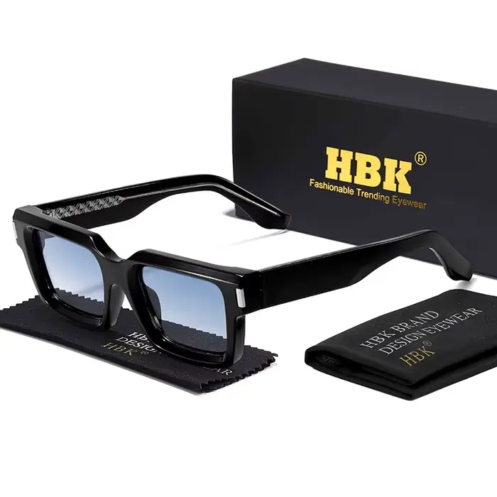 HBK Vintage carré hommes lunettes de soleil marque cadre conception lunettes de soleil femmes fête v