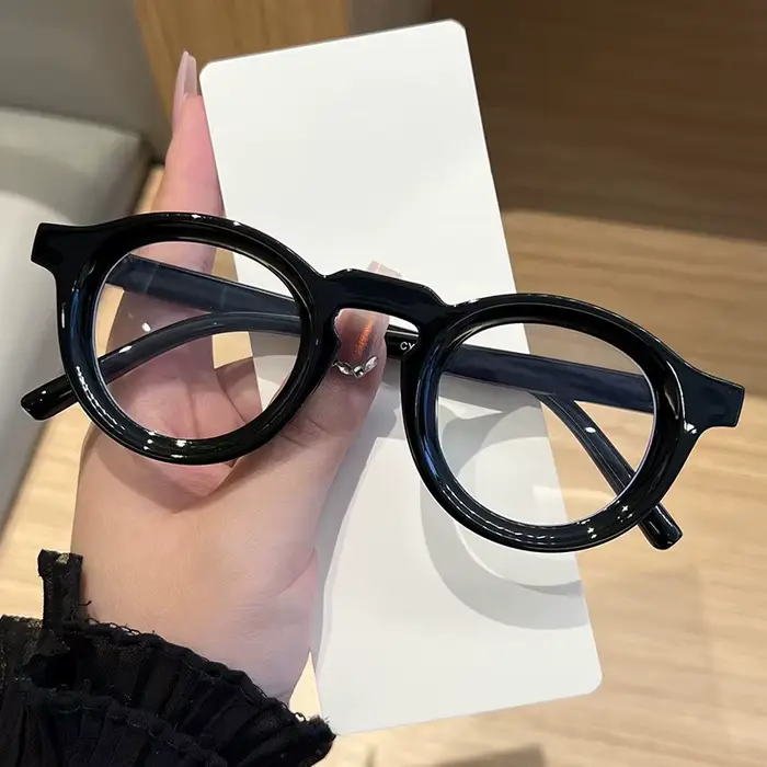 Lunettes rétro européennes et américaines à petite monture ronde, simples et à la mode, élégantes et