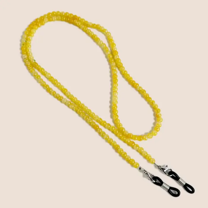 Chaîne de lunettes en verre coloré, perles vintage faites à la main, cordon de suspension pour lunet