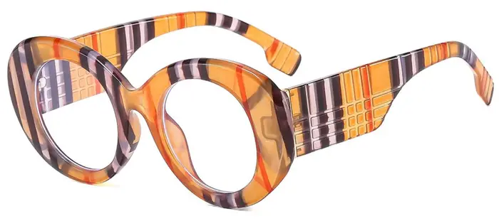 Lunettes de lecture Anti-lumière bleue pour femmes, marque de luxe, grandes lunettes rondes, monture