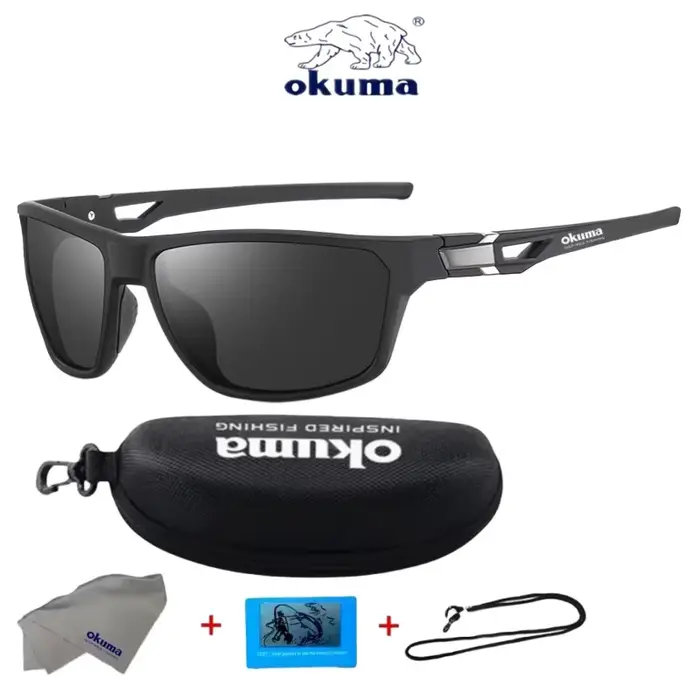 Lunettes polarisées haute définition Okuma, champ de vision clair, protection UV400, anti-lumière di