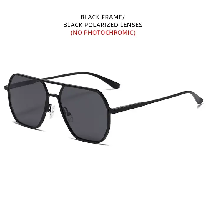 Lunettes de soleil photochromiques en métal de luxe pour hommes et femmes, polarisées, élégantes, ca