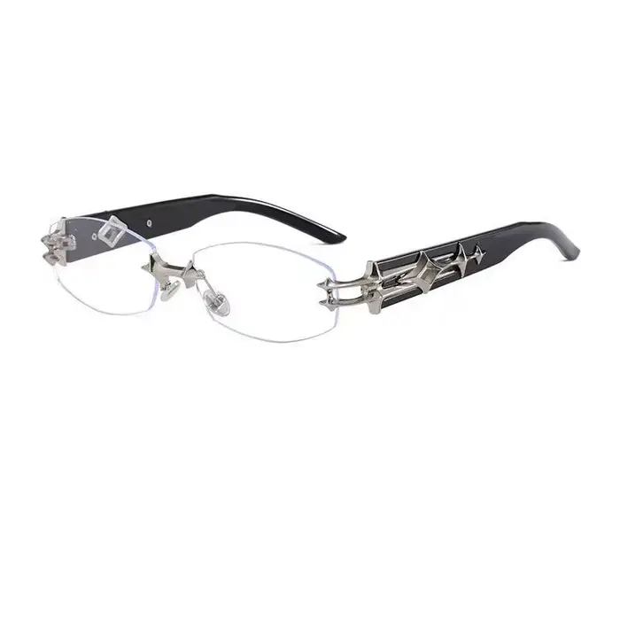 Nouvelles Lunettes de Soleil Tendance 2026 Hommes Femmes Sans Monture Biseautées Unisexe Dégradé UV4