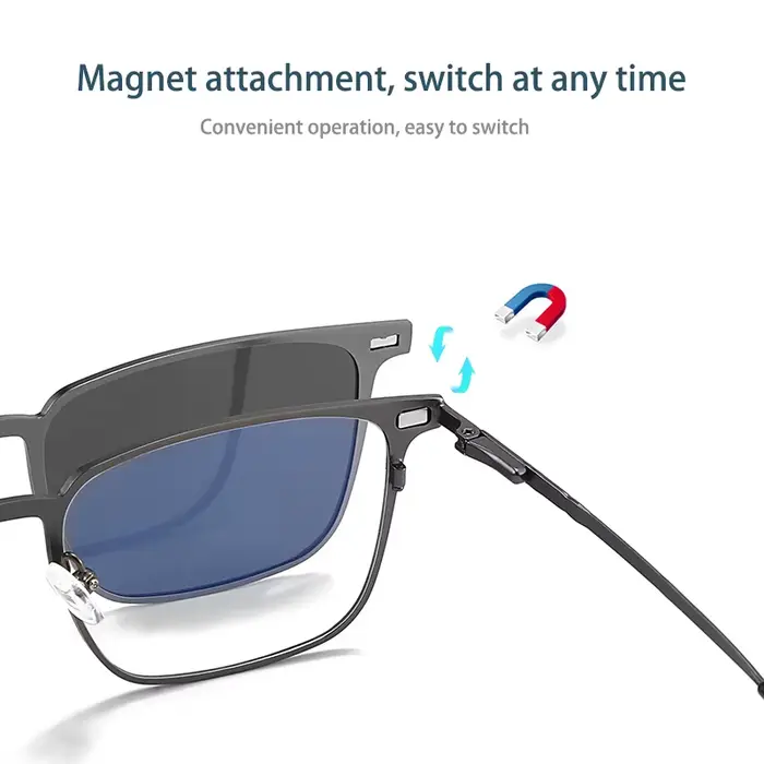 Caterside – lunettes de soleil polarisées pour hommes et femmes, monture métallique, ensemble de lun
