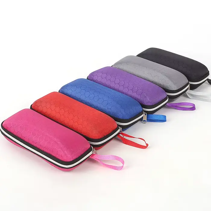 Étui à lunettes Portable pour femmes et hommes, boîte de lunettes de soleil avec lanière et fermetur