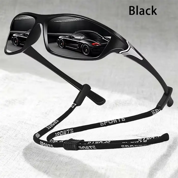 Lunettes de soleil de sport vintage avec chaîne pour hommes et femmes, idéales pour la pêche, la ran