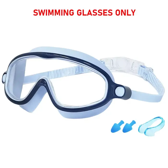 Lunettes de natation à grande monture, vue large, sans fuite, Anti-buée, Protection UV, pour garçons