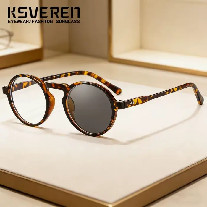 Lunettes rondes Vintage photochromiques pour myopie, pour hommes et femmes, sur Prescription de forc