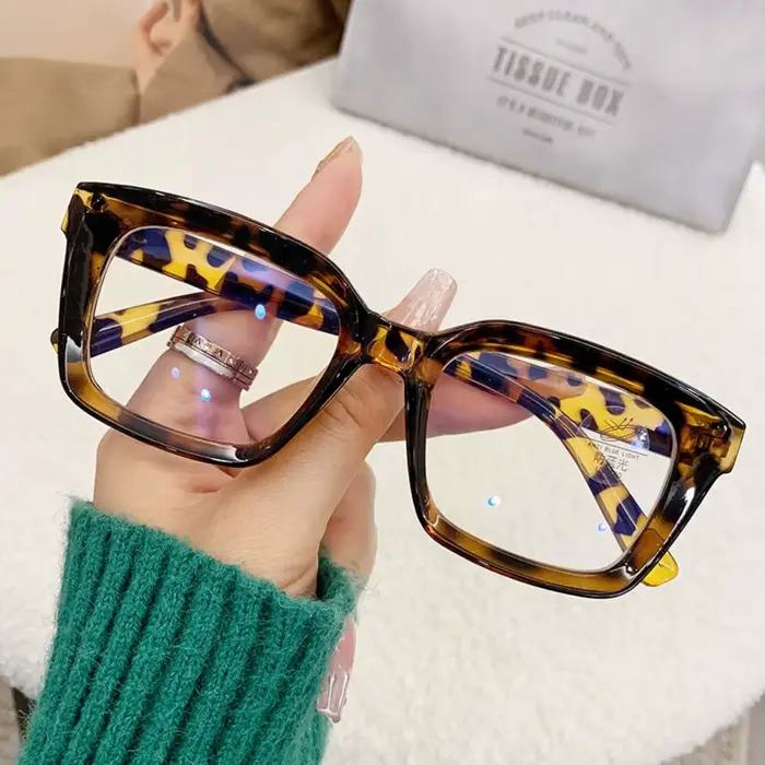Respzed-Lunettes carrées transparentes à grande monture pour femmes
