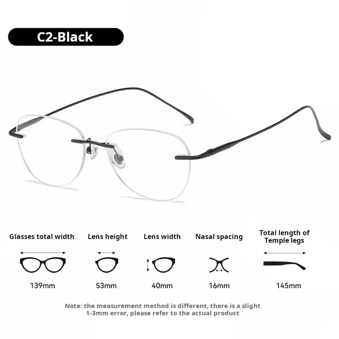 MOMOJA 2025 nouveau ovale sans monture lunettes cadre hommes femmes mode ultraléger lunettes marque 