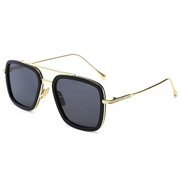 Lunettes de soleil de créateur Iron Man Tony Stark pour hommes, carrées, pour le sport en plein air,