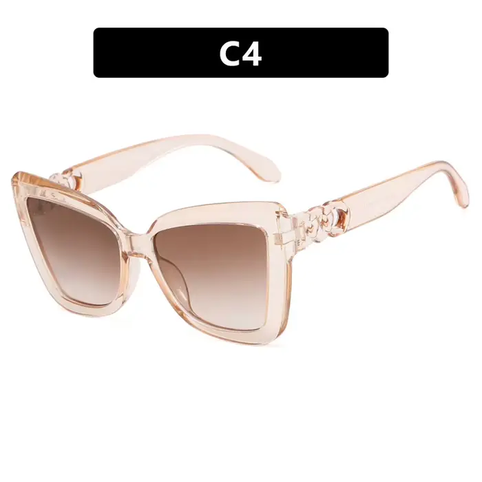 Lunettes de soleil polarisées de luxe à grande monture pour femmes
