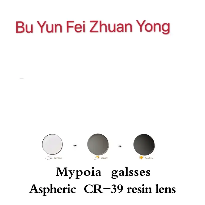 Lunettes photochromiques pour hommes et femmes, myopie, lunettes pour étudiants, lunettes à courte v